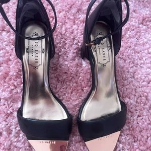ted baker black sandal heels - new
